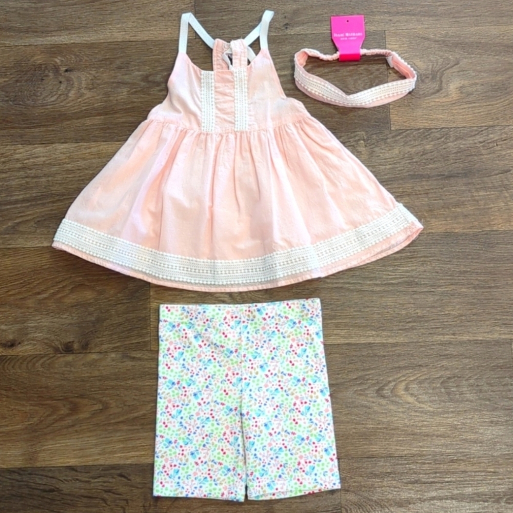 Isaac Mizrahi Girls Matching Set With Matching Headband